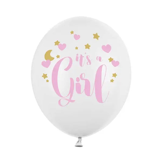 Balony 30cm, It's a Girl, P. Pure White