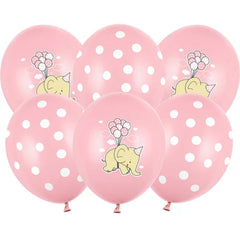 Balony 30cm, Słonik, Pastel Pink