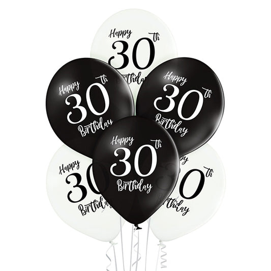 Balony Belbal D11, 30 cm Birthday 30
