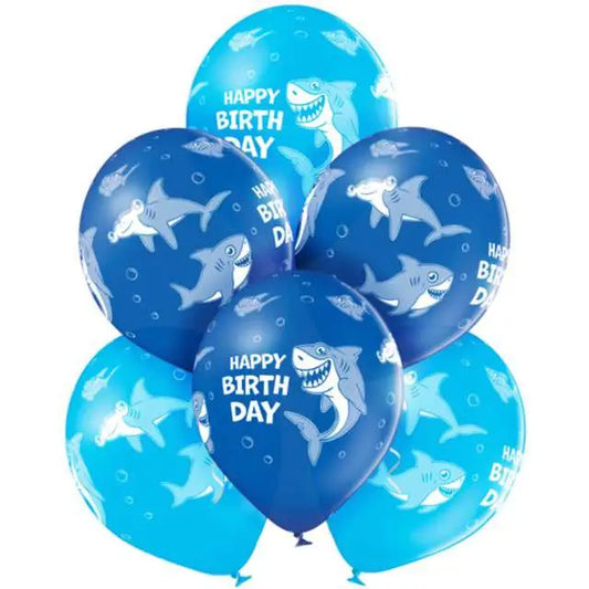 Balony Belbal D11, 30 cm Birthday Shark