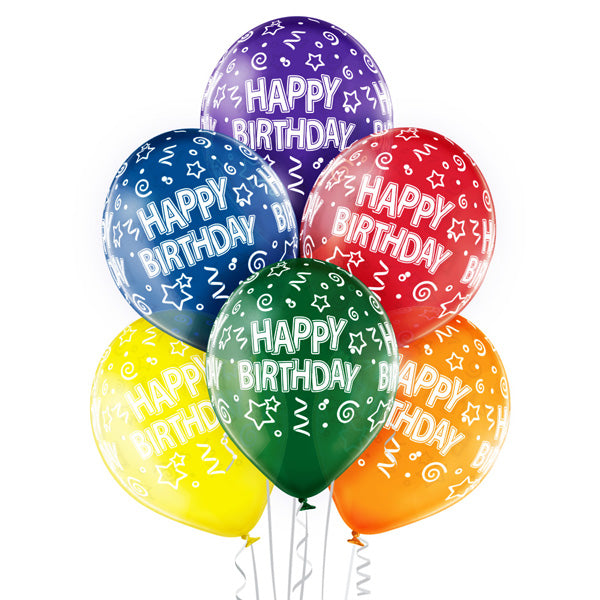 Balony Belbal D11, 30 cm Happy Birthday