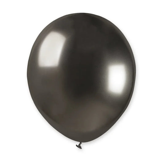 Balony chromowane Grafitowe, AB50, 13 cm, 100 szt.