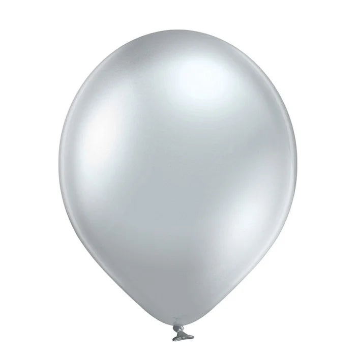 Balony chromowane Srebrne, D5, 12 cm, 100 szt.