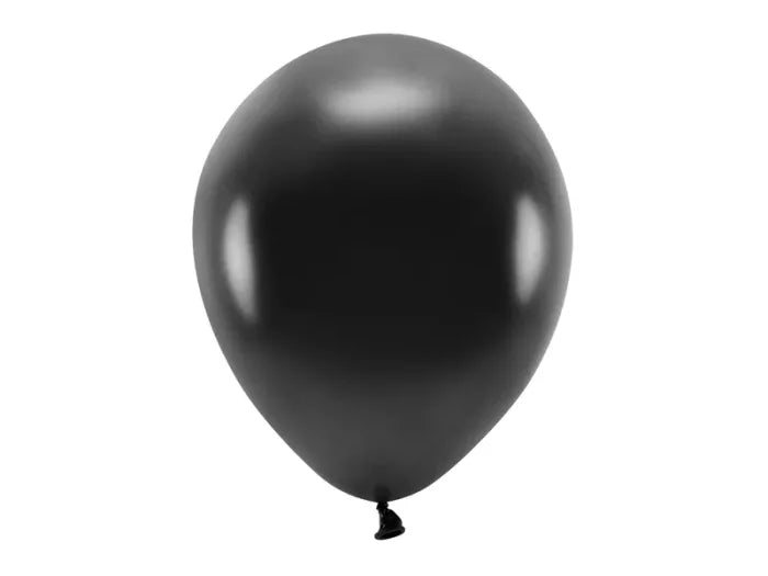 Balony Eco 30 cm Metalizowane – Czarny 100 szt.