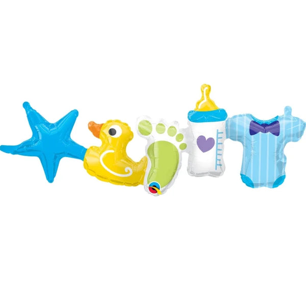 Balony foliowe Baby Boy Garland QL, girlanda, 41" 104 cm