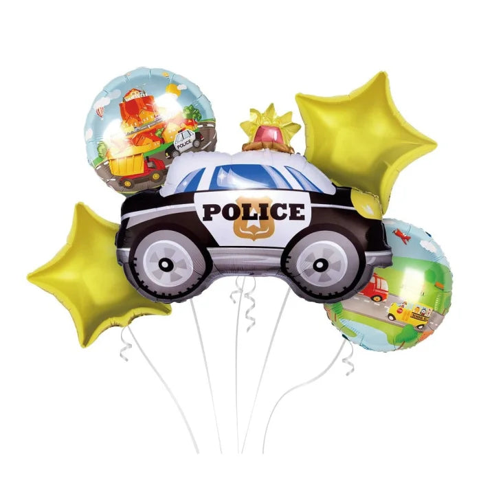 Balony foliowe - zestaw Policja, 5 szt.