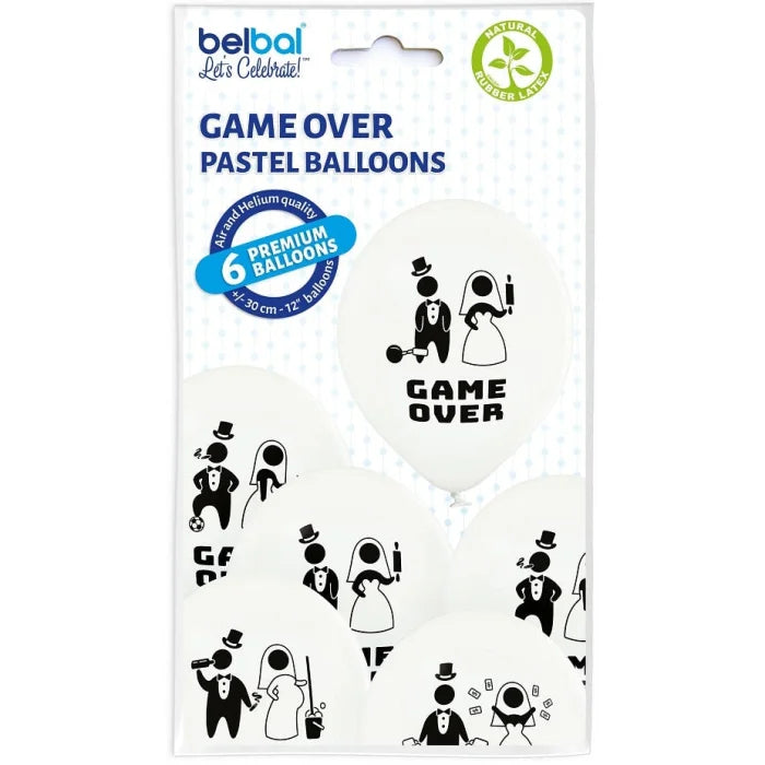 Balony Game Over, D11, 30 cm, 6 szt.