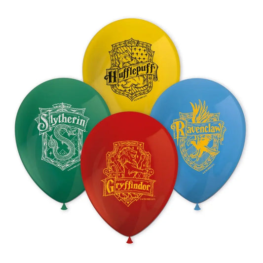 Balony HARRY POTTER Hogwarts Houses, 8 szt.