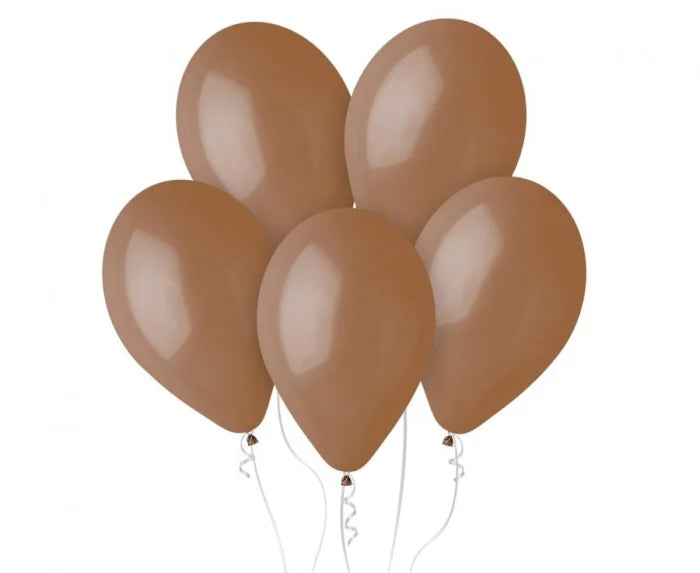 Balony Lateksowe pastelowe Kawowe 33 cm - 50 szt. - Balloons