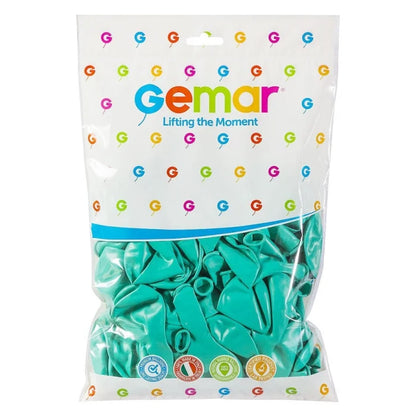 Balony makaroniki Turkusowo-Zielone, G110, 30 cm,