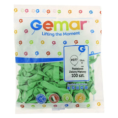 Balony makaroniki Zielone Miętowe, A50, 13 cm, 100 szt.