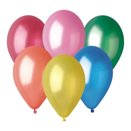 Balony metaliczne Różnokolorowe Mix, GM90, 25 cm, 100 szt.