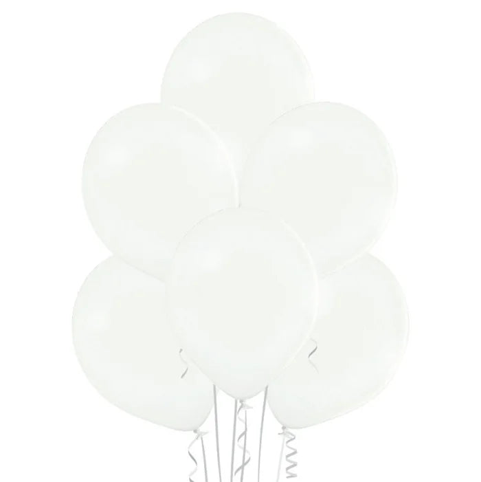 Balony pastelowe Białe, B105, 30 cm 100 szt