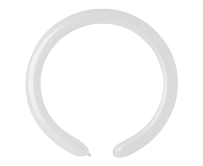 Balony pastelowe białe rurki (100 szt.) - Balloons