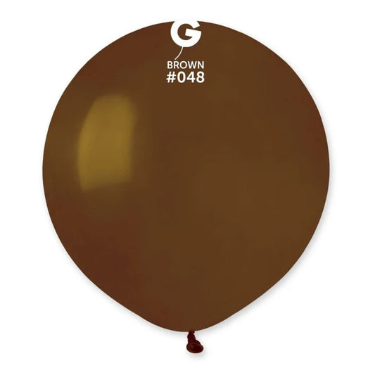 Balony pastelowe Brązowe, G150, 48 cm, 50 szt.