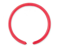 Balony pastelowe malinowa czerwień do modeliny – rurki 2,5 cm (100 szt.) - Balloons