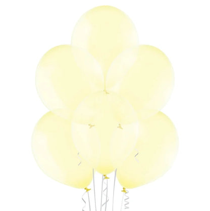 Balony przeźroczyste Żółte delikatny odcień , B105, 30 cm