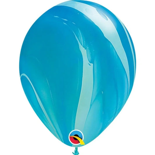 Balony QL 11 cali, pastelowe agat niebieskie