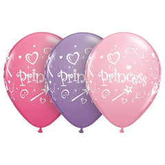 Balony QL 11 cali z nadr. PRINCESS, mix: j. różowy, różowy, lawendowy