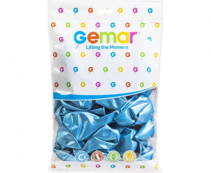 Balony shiny niebieskie 13” – Gemar Shiny Blue (092) 50 sztuk