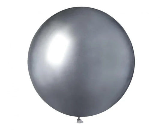 Balony shiny srebrne 19” (48 cm) – Gemar GB150 Shiny Silver (089) 25 sztuk