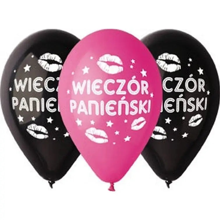 Balony Wieczór Panieński, 12 cali 30 cm , 5 szt.