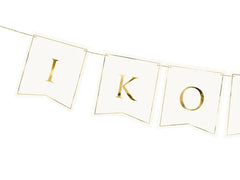 Baner „I Komunia Św.” – 15x133 cm Złoty Sznurek