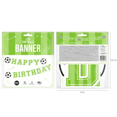 Baner urodzinowy Happy Birthday – Football 250 cm - Party Decorations