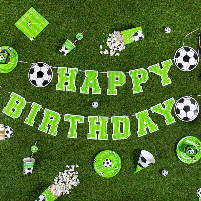 Baner urodzinowy Happy Birthday – Football 250 cm - Party Decorations