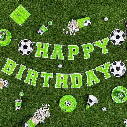 Baner urodzinowy Happy Birthday – Football 250 cm - Party Decorations