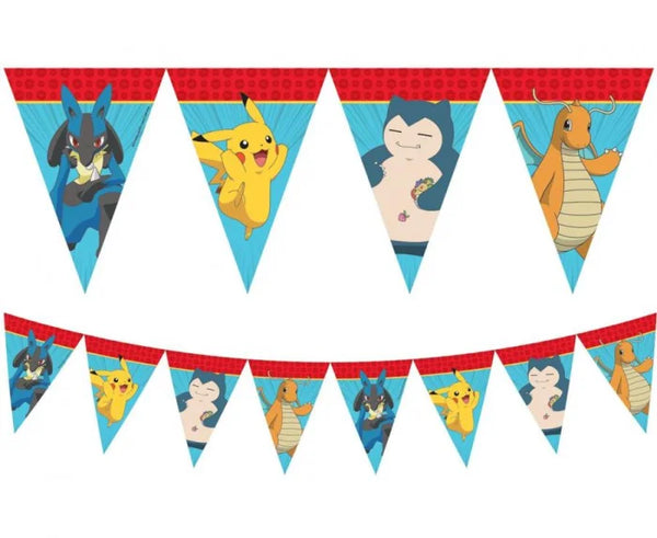 Banner dekoracyjny Pokemon – kolorowy - Party Decorations