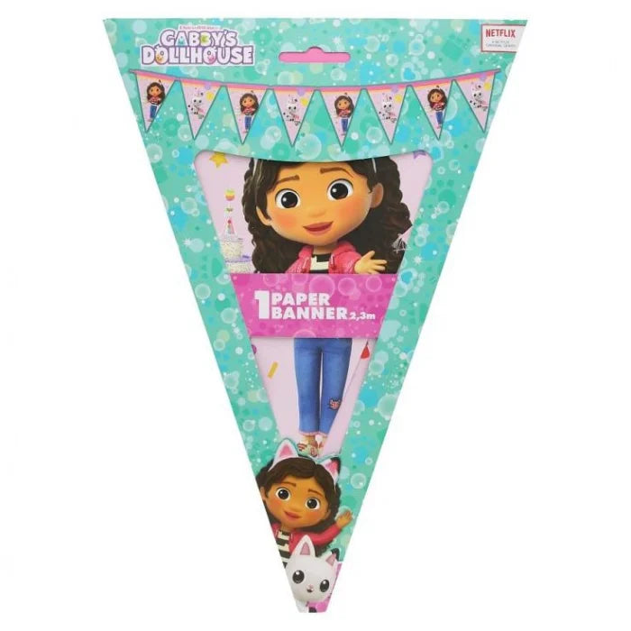 Banner Gabby's Dollhouse, flagi papier FSC