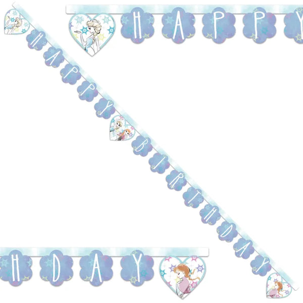 Banner "Kraina Lodu" – Iskierki Happy Birthday – Zimowa Magia na Twojej Imprezie!