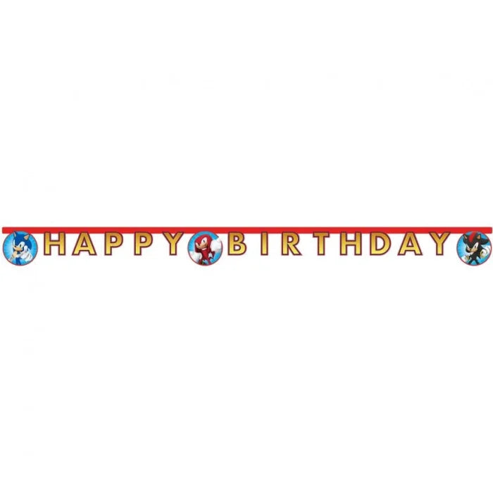 Banner Sonic - Happy Birthday