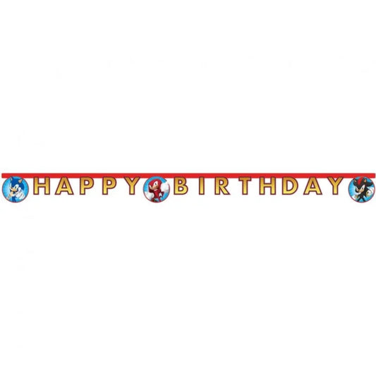 Banner Sonic - Happy Birthday