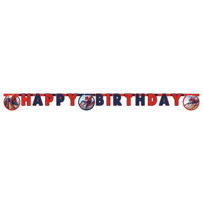 Banner Spiderman Crime Fighter - Happy Birthday, 200cm