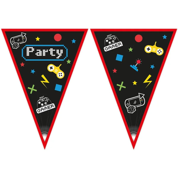 Banner urodzinowy Gaming Party, 230 cm – Dekoracja, która robi wrażenie!