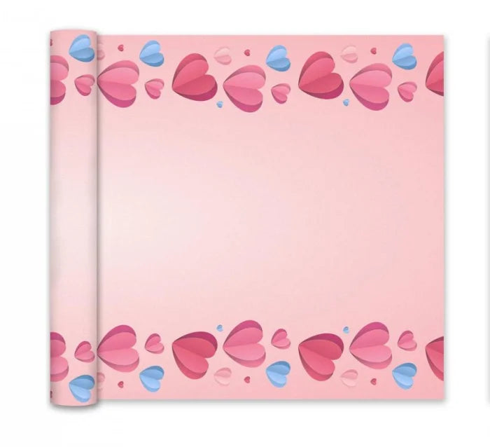 Bieżnik papierowy Love is in the Air – Serduszka | 200 × 33 cm - Disposable Table Covers