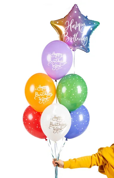 Balony 30 cm, Happy Birthday To You, mix