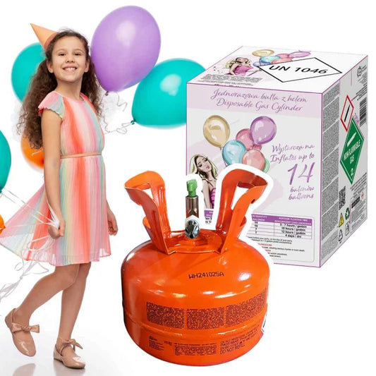 Butla z helem na balony – do 14 sztuk 9 cali