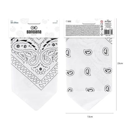 Chustka bandana 54 × 54 cm – uniwersalny dodatek dla dzieci młodzieży i dorosłych - Costume Accessories