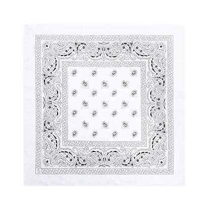 Chustka bandana 54 × 54 cm – uniwersalny dodatek dla dzieci młodzieży i dorosłych - Białe - Costume Accessories