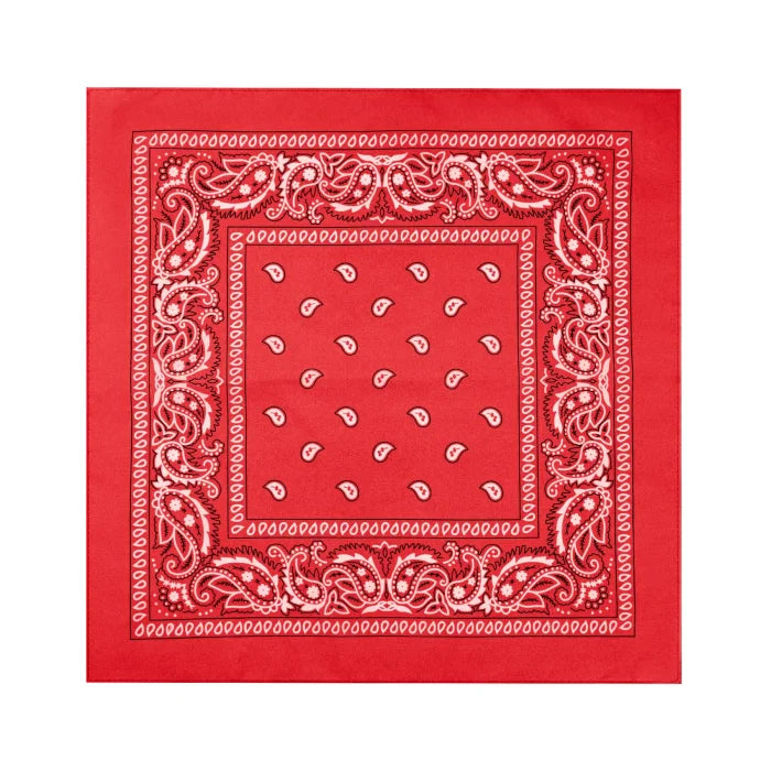 Chustka bandana 54 × 54 cm – uniwersalny dodatek dla dzieci młodzieży i dorosłych - Czerwony - Costume Accessories