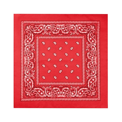 Chustka bandana 54 × 54 cm – uniwersalny dodatek dla dzieci młodzieży i dorosłych - Czerwony - Costume Accessories