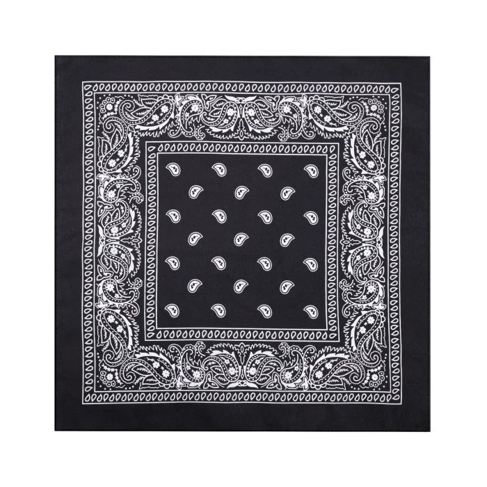Chustka bandana 54 × 54 cm – uniwersalny dodatek dla dzieci młodzieży i dorosłych - Czarny - Costume Accessories