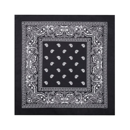 Chustka bandana 54 × 54 cm – uniwersalny dodatek dla dzieci młodzieży i dorosłych - Czarny - Costume Accessories