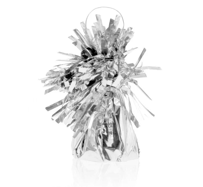 Ciężarek foliowy srebrny do balonów 145 g – 1 szt. - Party Supplies