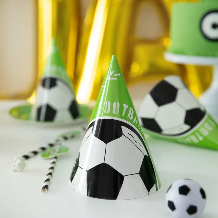 Czapeczki imprezowe Football – 16 × 10 cm 6 szt. - Party Hats