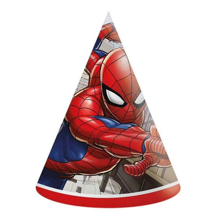 Czapeczki papierowe Spiderman Crime Fighter, 6 szt.