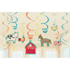 Dekoracja Barnyard Birthday foliowa / papierowa 61 cm